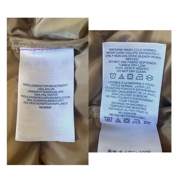 Lands End Men's Large Down Puffer Vest, Quilted Snap/Full Zip 600 Fill. Red - Picture 9 of 11